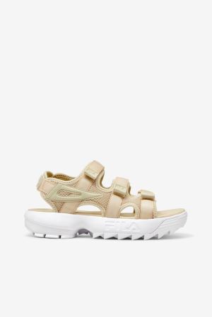 FILA Disruptor Sandals Brown / White,Womens Shoes | CA.GDLFTB806